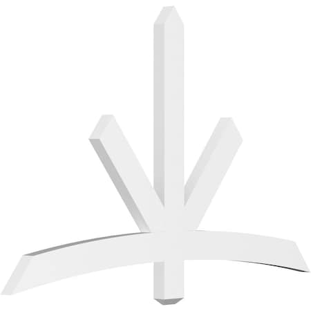 Ekena Millwork Alberta Architectural Grade PVC Gable Bracket, 60"W x 37 1/2"H x 2"D x 4"F, 15/12 Pitch GBP060X38X0204ALB00